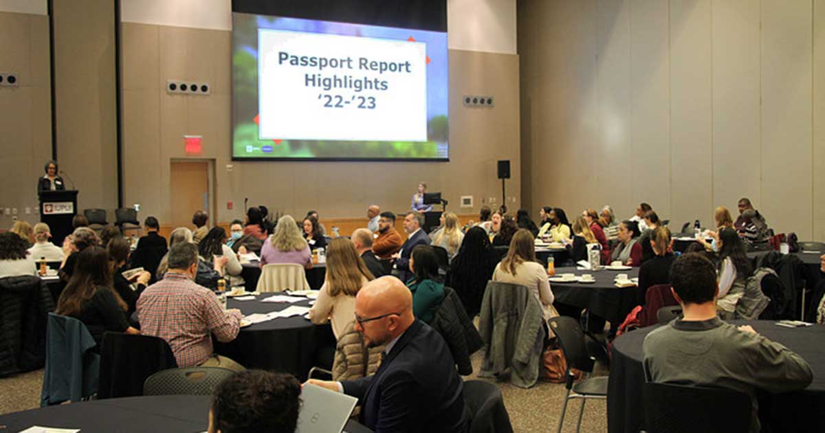 Faculty, staff and students gathered for the Passport Breakfast 